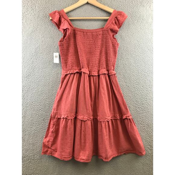 New Girl Old navy Textured Clip-Dot‎ Flutter-Sleeve Fit & Flare Dress XL(14-16) - Picture 2 of 10